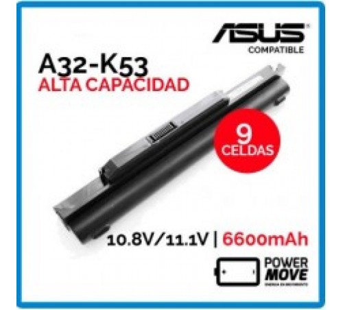 BATERIA ASUS COMPATIVEL- A32-K53 | A42-K53 - ALTA CAPACIDADE