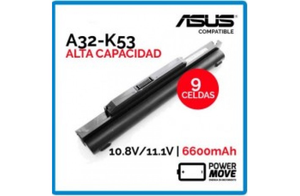 BATERIA ASUS COMPATIVEL- A32-K53 | A42-K53 - ALTA CAPACIDADE